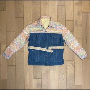 Unisex Belted Levi’s Made & Crafted Trucker Jacket in Mixed Materials, Size M
